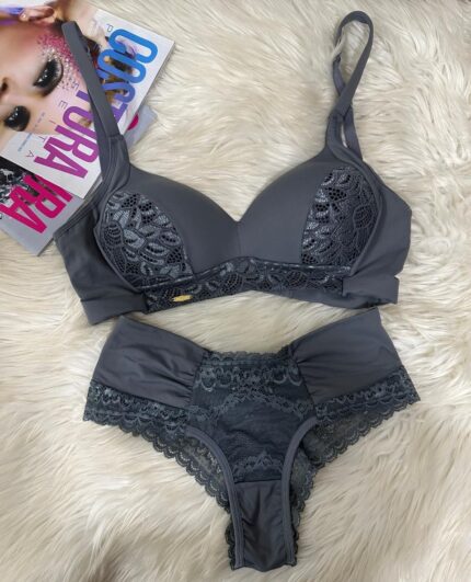 CONJUNTO LAURA - GRIS, 52 LISO