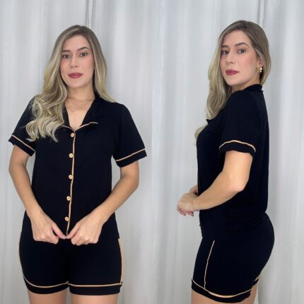 BABY DOLL AMERICANO CANELADO (MENEGOT) - Preto, GG