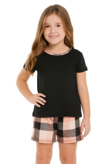 BD  INF FEM (SHORT) - PRETO ROMANCE, M