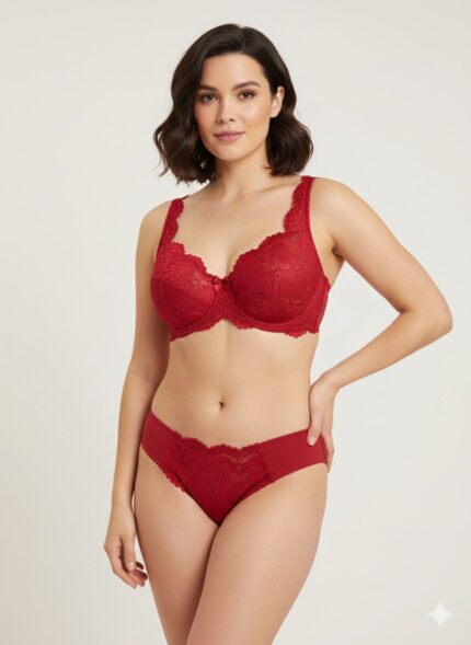 CONJ. SEXY LIVIA - Vermelho, 50 LISO